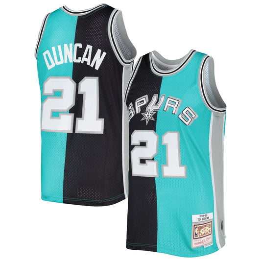 Mitchell & Ness NBA Split Swingman Jersey San Antonio Spurs 1998 Tim Duncan