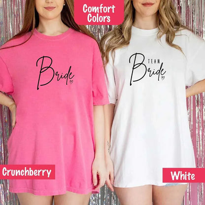 Team Bride Comfort Colors Shirts – Bride, Bridesmaid, Bachelorette Party & Proposal Gift Tees