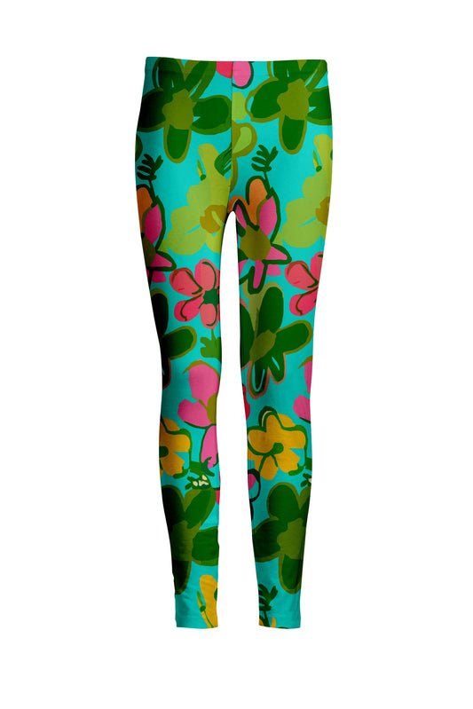 Green and Blue Floral-