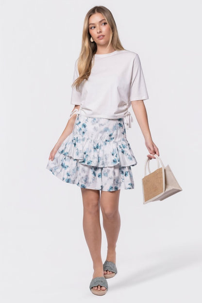 Tessa Skirt (Teal/White)