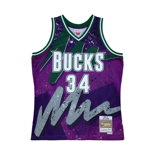 Mitchell & Ness Men's NBA Hyper Hoops Swingman Jersey - Bucks 2000 Ray Allen