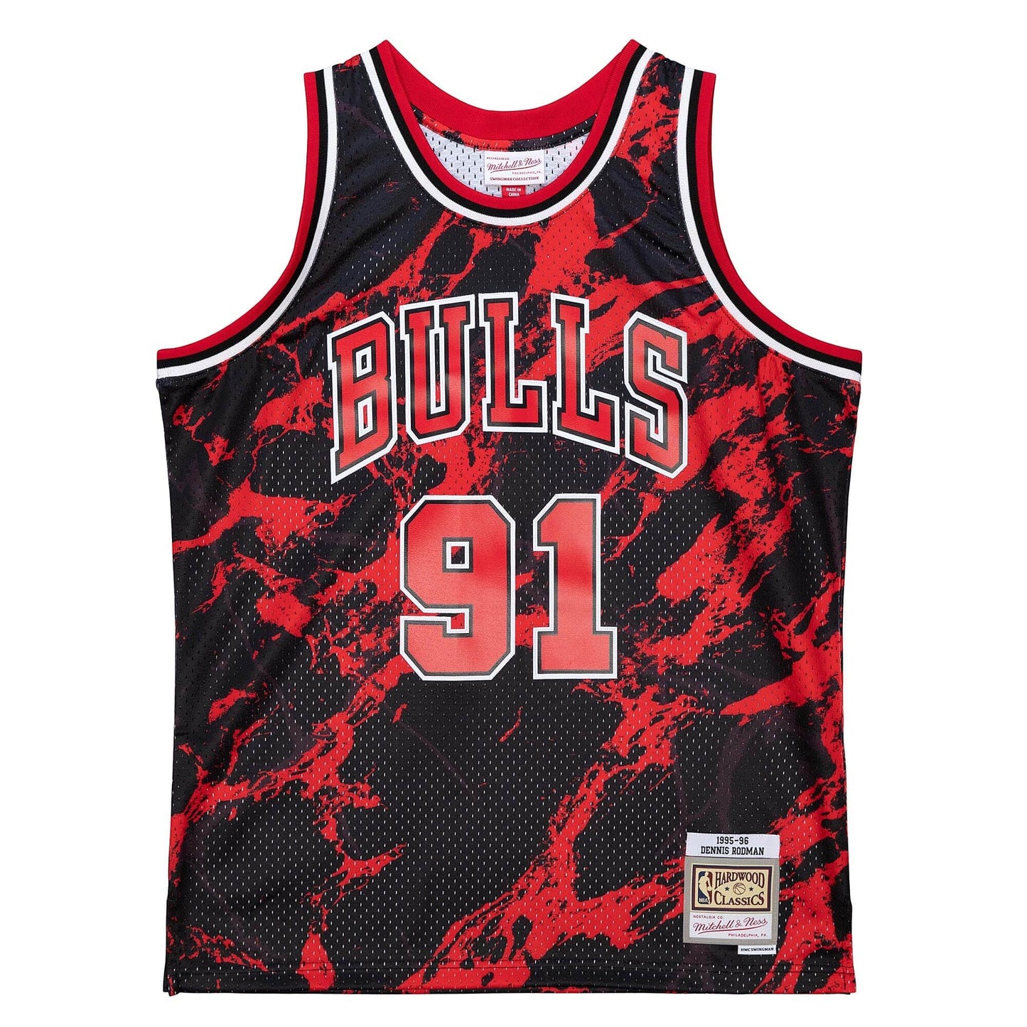 Mitchell & Ness NBA Team Marble Swingman Jersey Chicago Bulls 1997 Dennis Rodman