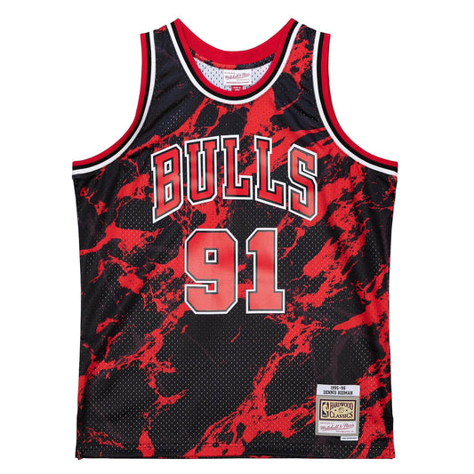 Mitchell & Ness NBA Team Marble Swingman Jersey Chicago Bulls 1997 Dennis Rodman