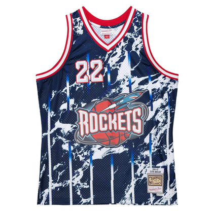 Mitchell & Ness NBA Marble Swingman Jersey Houston Rockets 1996 Clyde Drexler