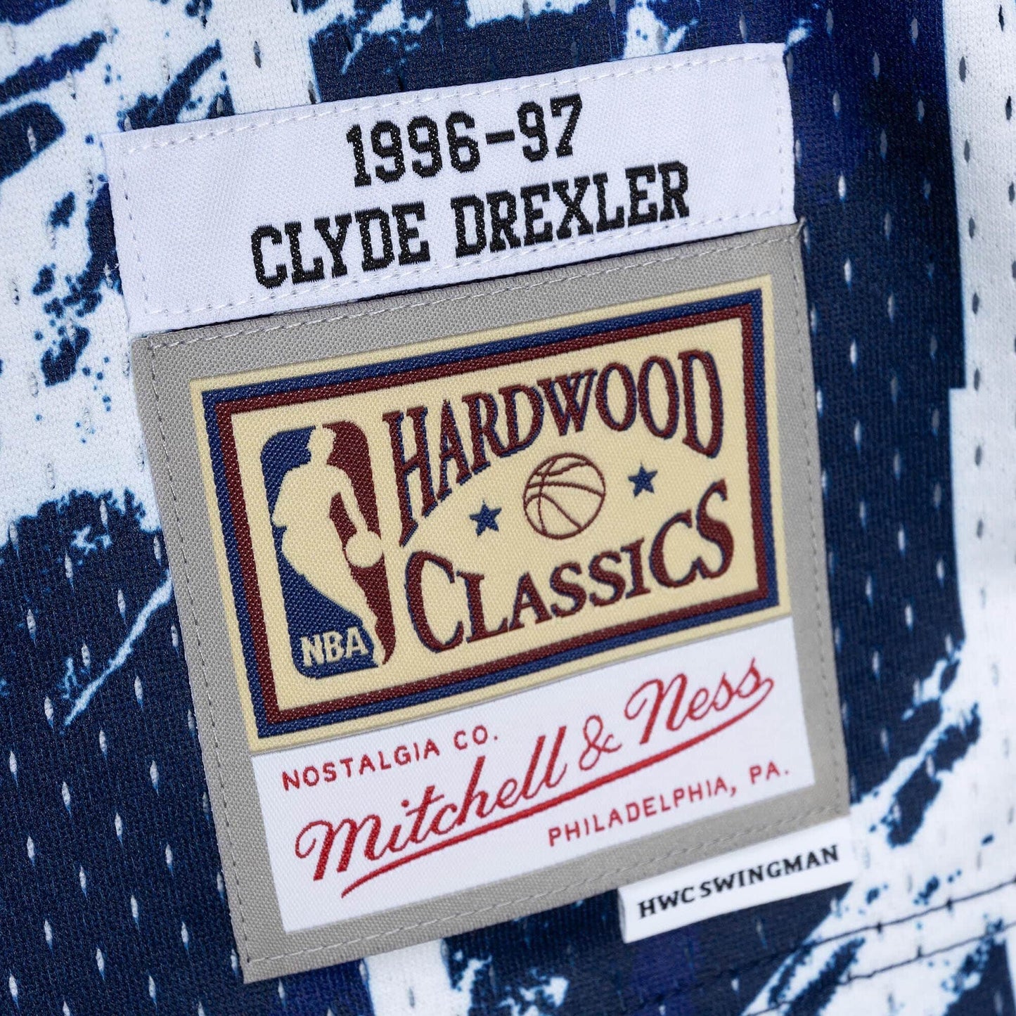 Mitchell & Ness NBA Marble Swingman Jersey Houston Rockets 1996 Clyde Drexler