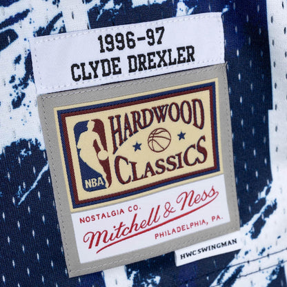 Mitchell & Ness NBA Marble Swingman Jersey Houston Rockets 1996 Clyde Drexler
