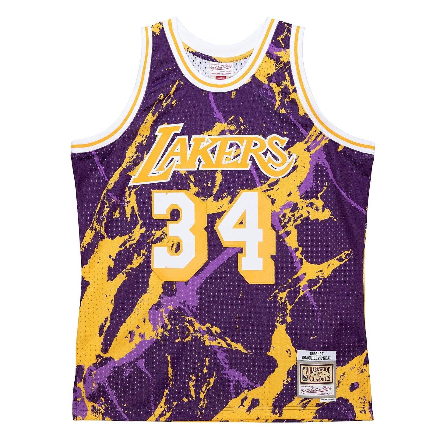 Mitchell & Ness NBA Team Marble Swingman Jersey La Lakers 1996 Shaquille O'Neal