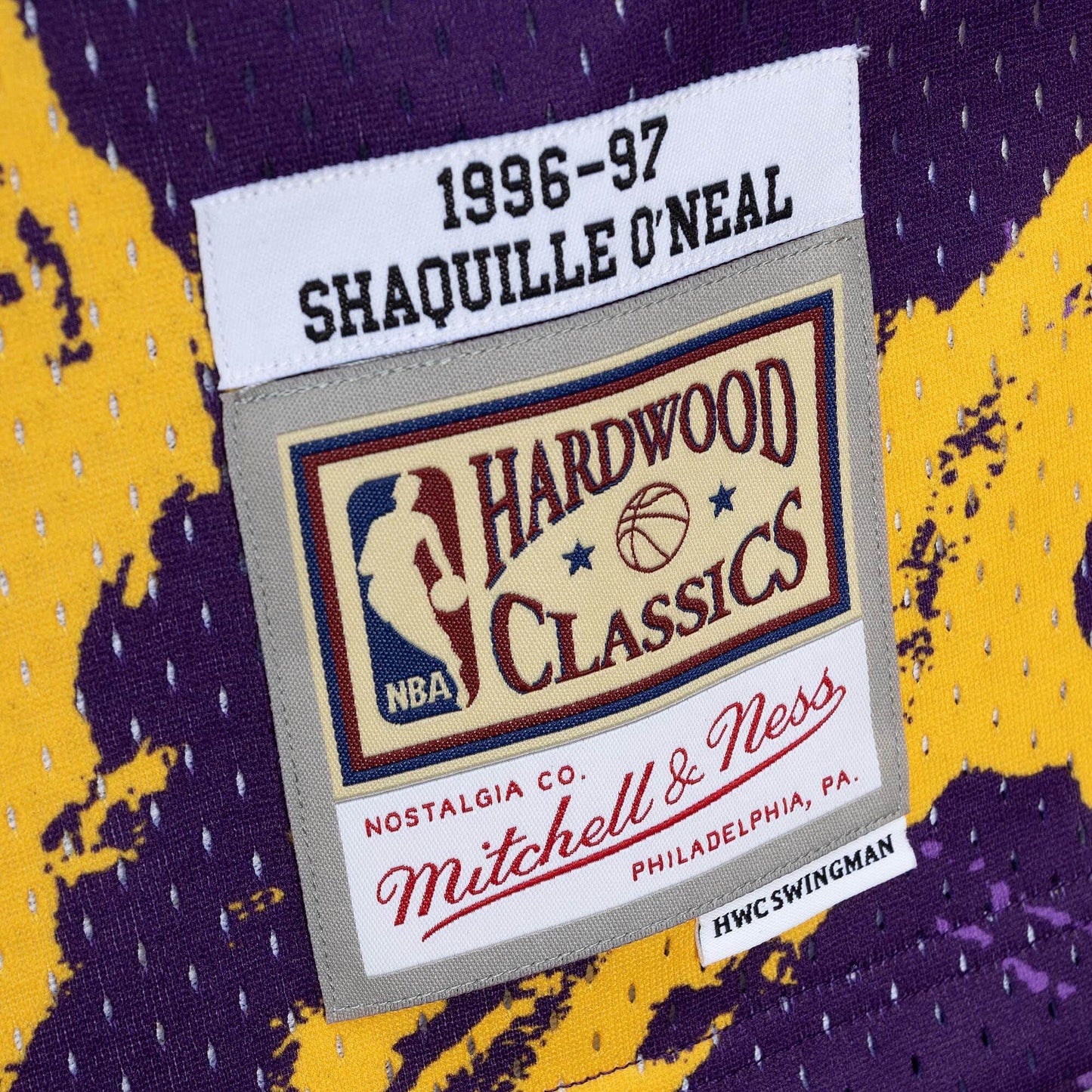 Mitchell & Ness NBA Team Marble Swingman Jersey La Lakers 1996 Shaquille O'Neal