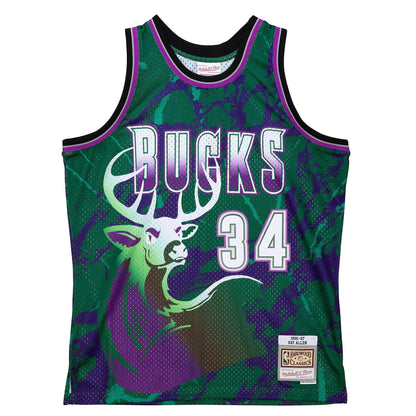 Mitchell & Ness NBA Team Marble Swingman Jersey Milwaukee Bucks 1996 Ray Allen