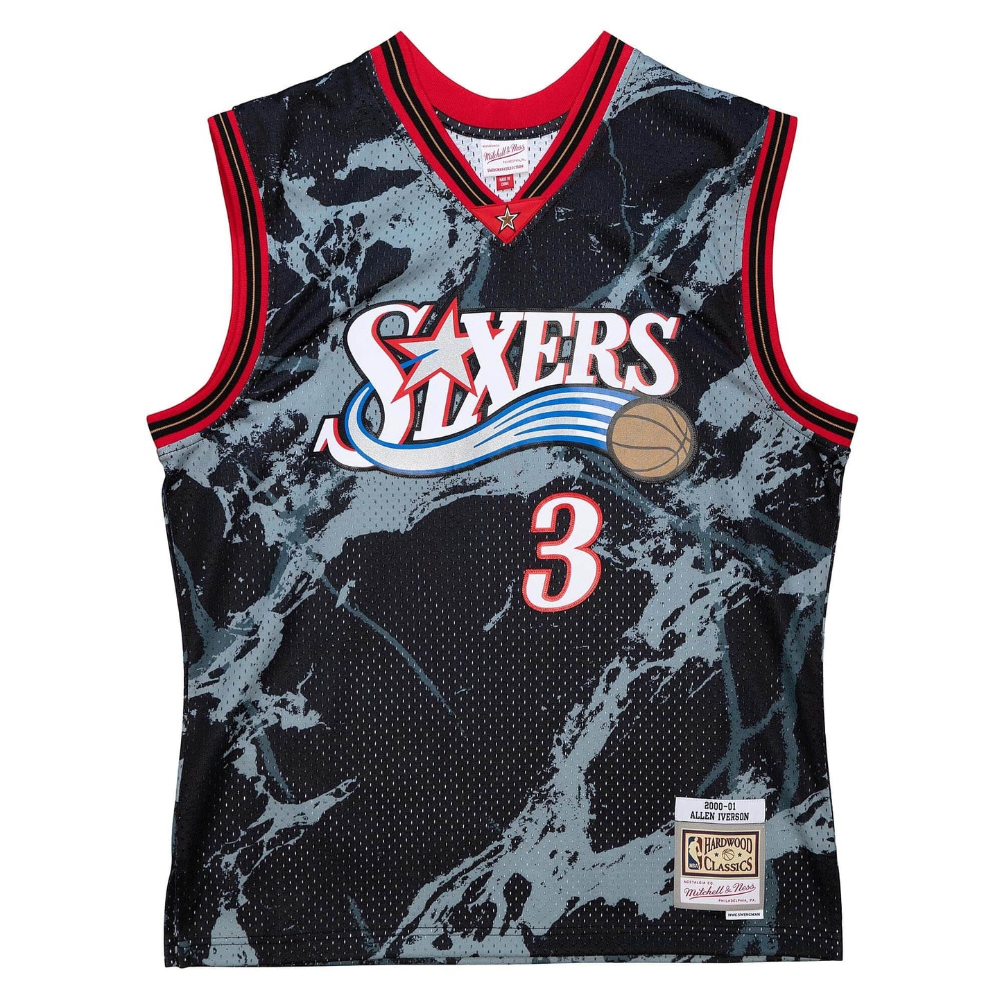 Mitchell & Ness NBA Marble Swingman Jersey Philadelphia 76Ers 2000 Allen Iverson