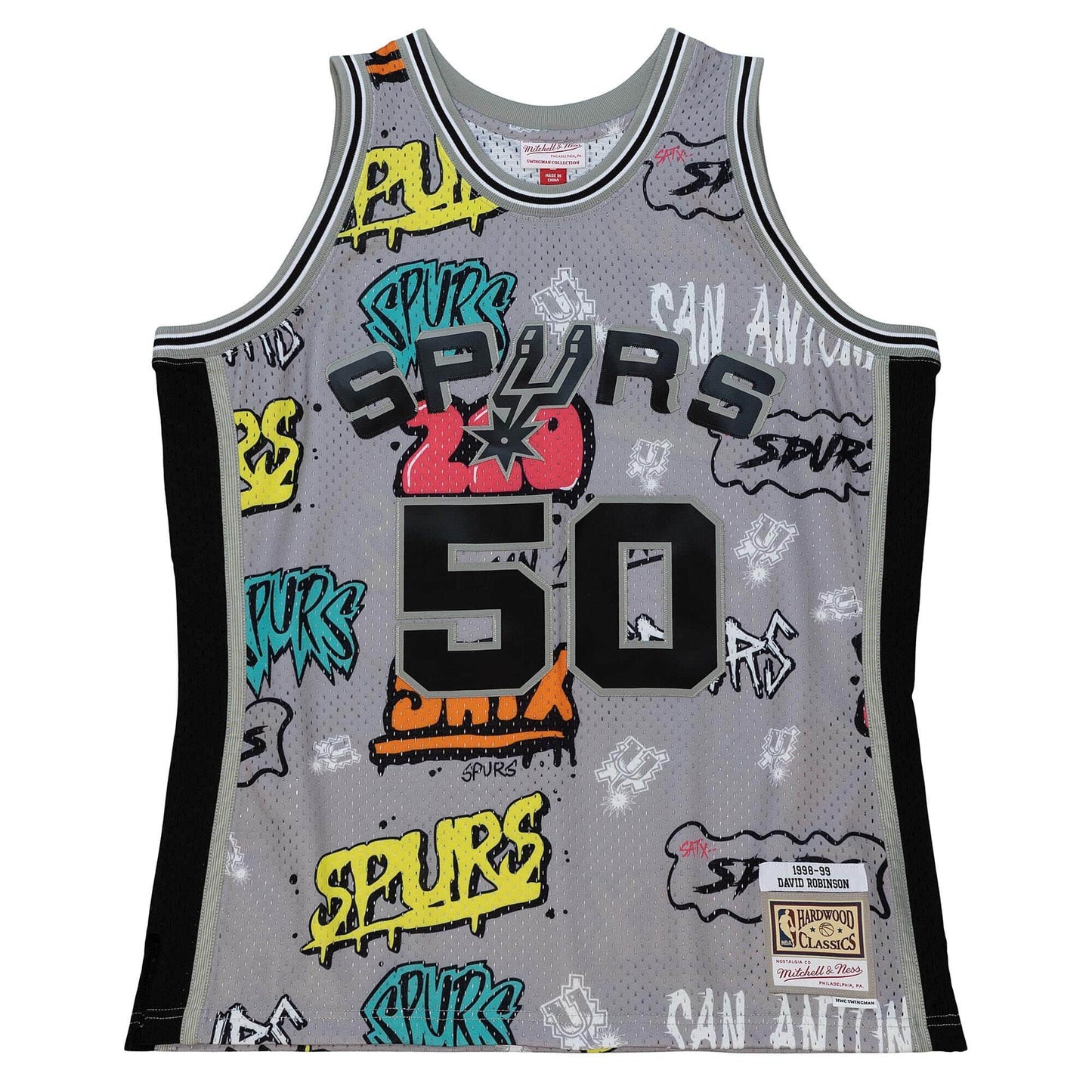Mitchell & Ness NBA Slap Sticker Swingman Jersey Spurs 1998 David Robinson