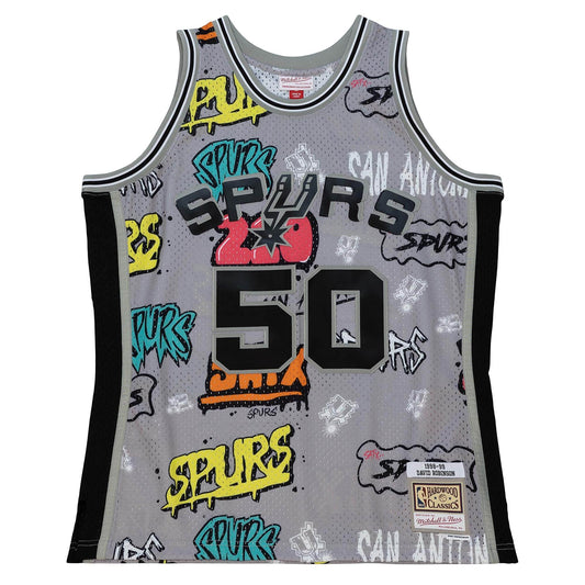 Mitchell & Ness NBA Slap Sticker Swingman Jersey Spurs 1998 David Robinson Jerseys