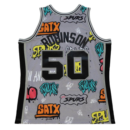 Mitchell & Ness NBA Slap Sticker Swingman Jersey Spurs 1998 David Robinson Jerseys
