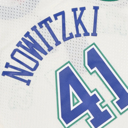 Mitchell & Ness Men's Cream Swingman Jersey Mavericks 1998 Dirk Nowitzki Jerseys