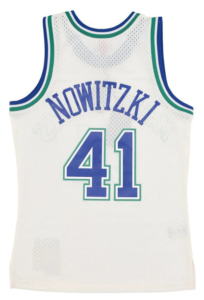 Mitchell & Ness Men's Cream Swingman Jersey Mavericks 1998 Dirk Nowitzki Jerseys