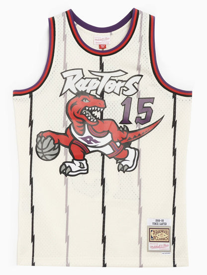 Mitchell & Ness Men's Cream Team Color Swingman Jersey Raptors 1998 Vince Carter Jerseys