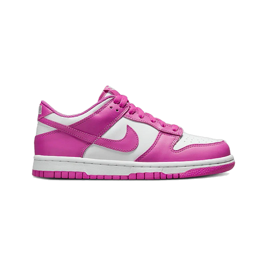 Nike Dunk Low Toddlers' (TD) Sneakers — White/Laser Fuchsia Leather Low-Top