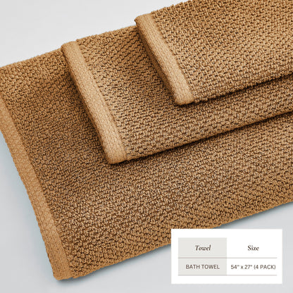 Cotton Textured Bath Towel Set - Acacia Collection