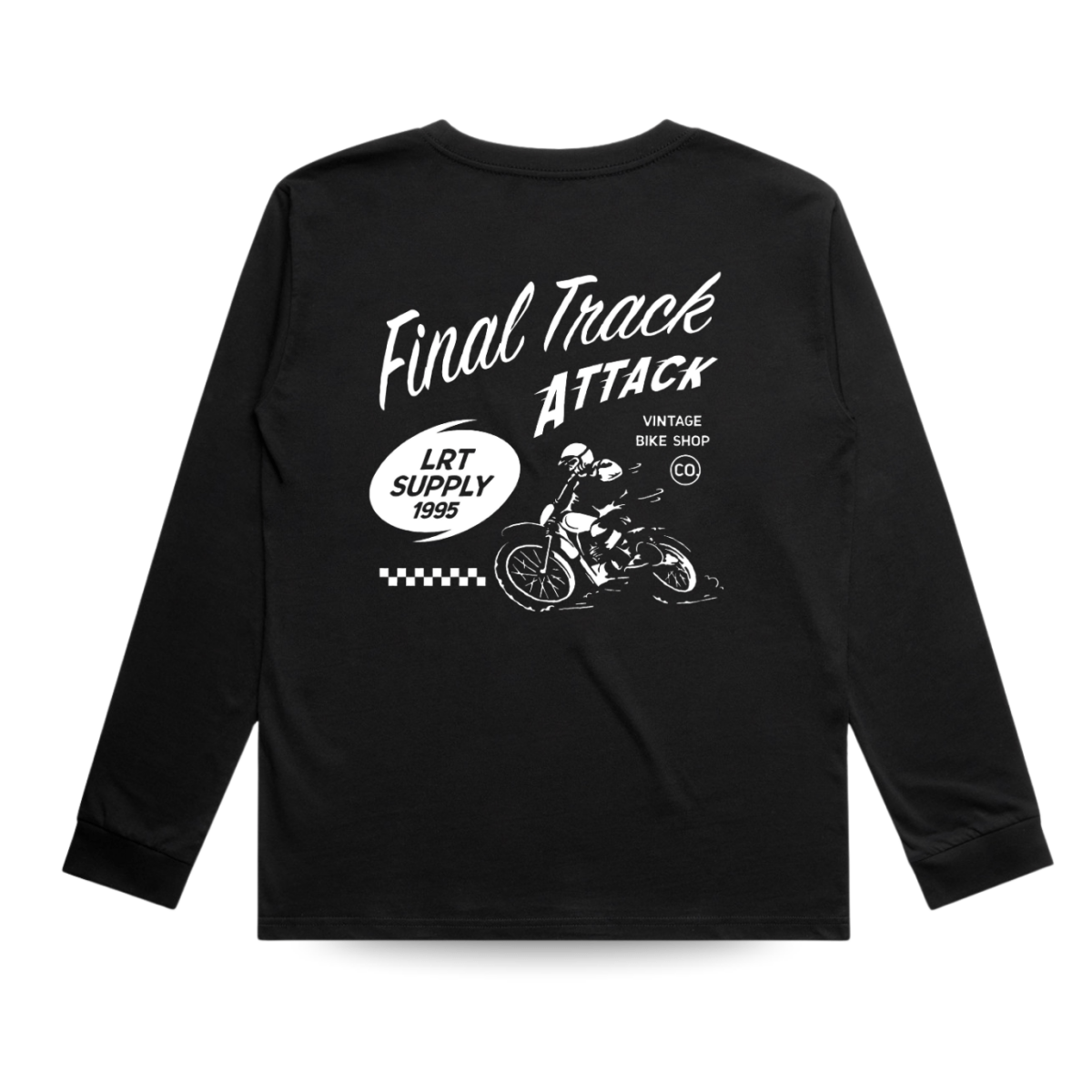 The Final Track Attack Long Sleeve Tee - Solid Black