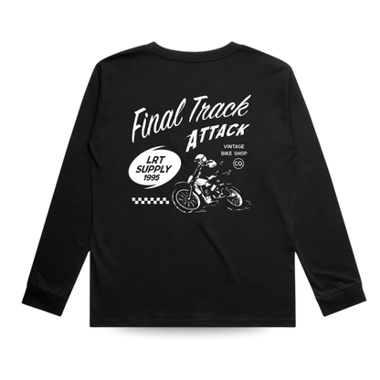The Final Track Attack Long Sleeve Tee - Solid Black