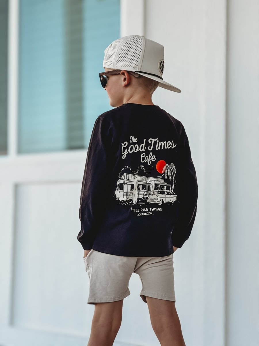 The Good Times Cafe Long Sleeve - Solid Black