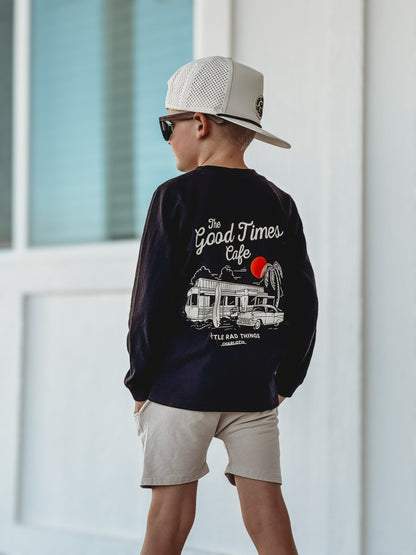 The Good Times Cafe Long Sleeve - Solid Black