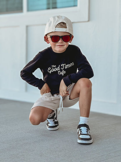The Good Times Cafe Long Sleeve - Solid Black