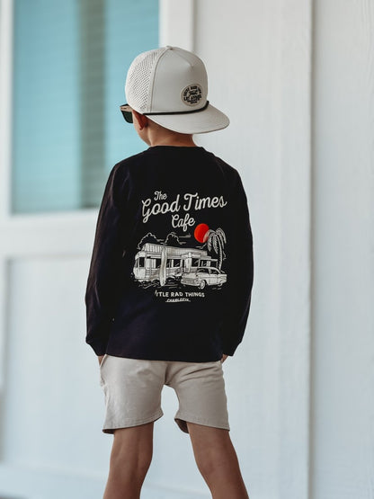 The Good Times Cafe Long Sleeve - Solid Black