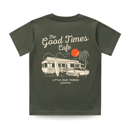 The Good Times Cafe Tee - Olive