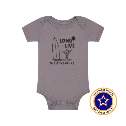 The Long Live Adventure Onesie - Grey