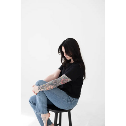 The Mom Crop in Jet Black