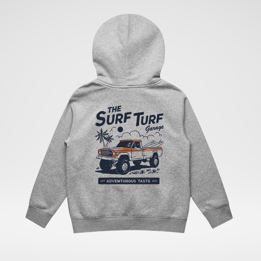 The Surf Turf Hoodie - Recycled Heather Gray