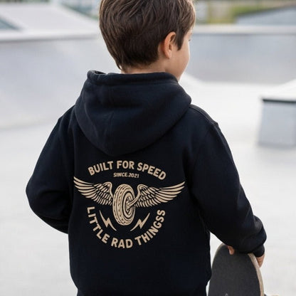 The Winged Mechanic Hoodie - Recycled Black