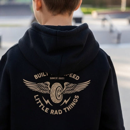 The Winged Mechanic Hoodie - Recycled Black