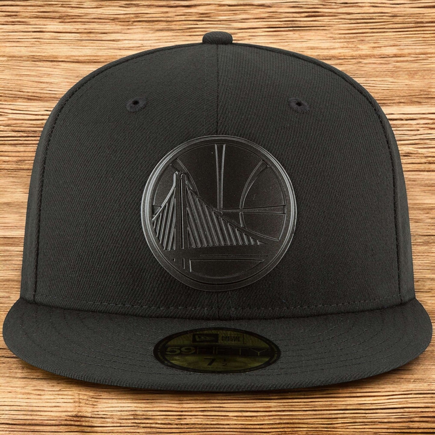 Men's New Era NBA Gs Warriors Logo Sleeked Finish 5950 Fitted - Black