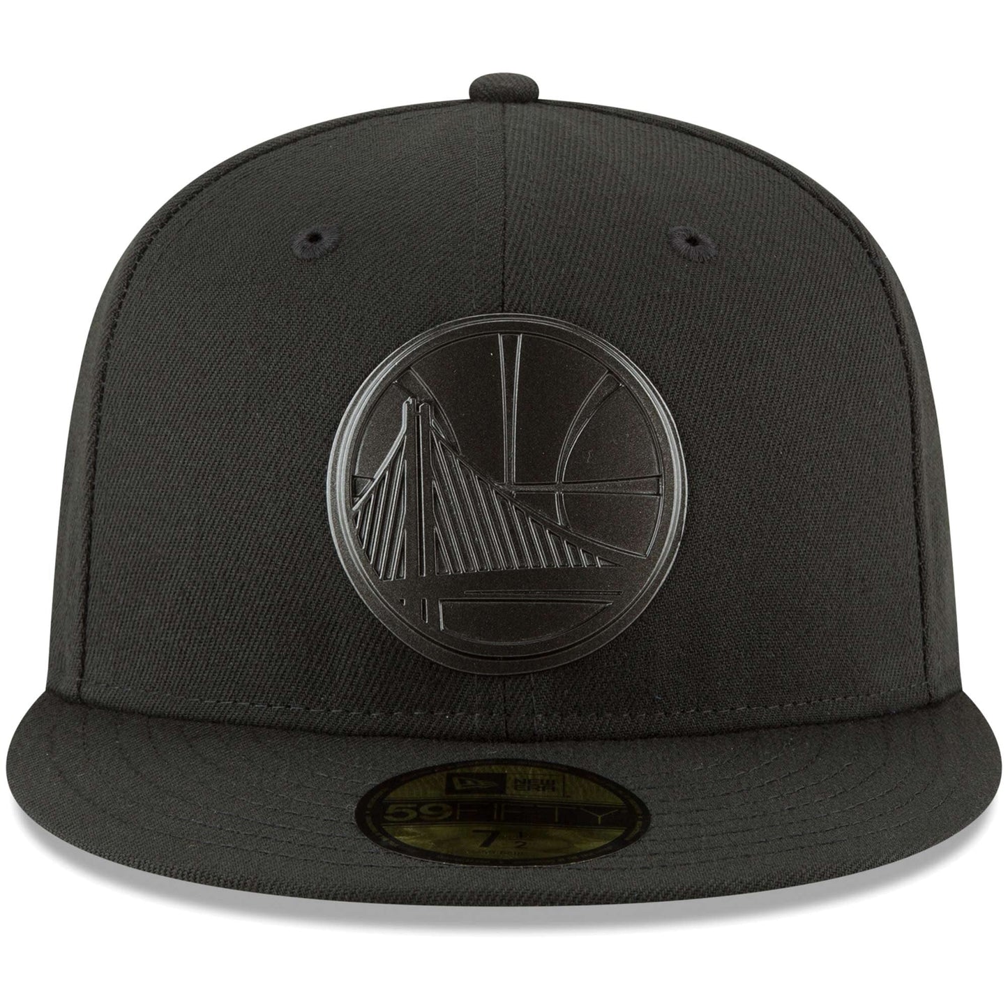Men's New Era NBA Gs Warriors Logo Sleeked Finish 5950 Fitted - Black