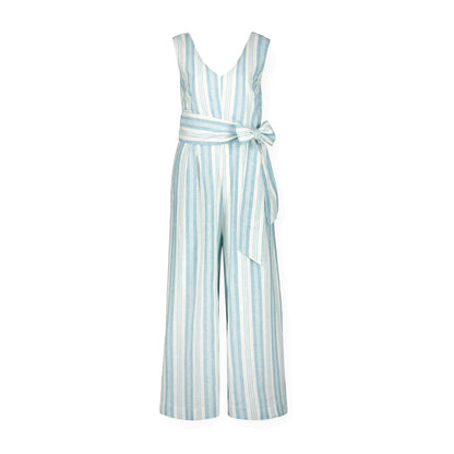 Tie-Waist Wide Leg Jumpsuit