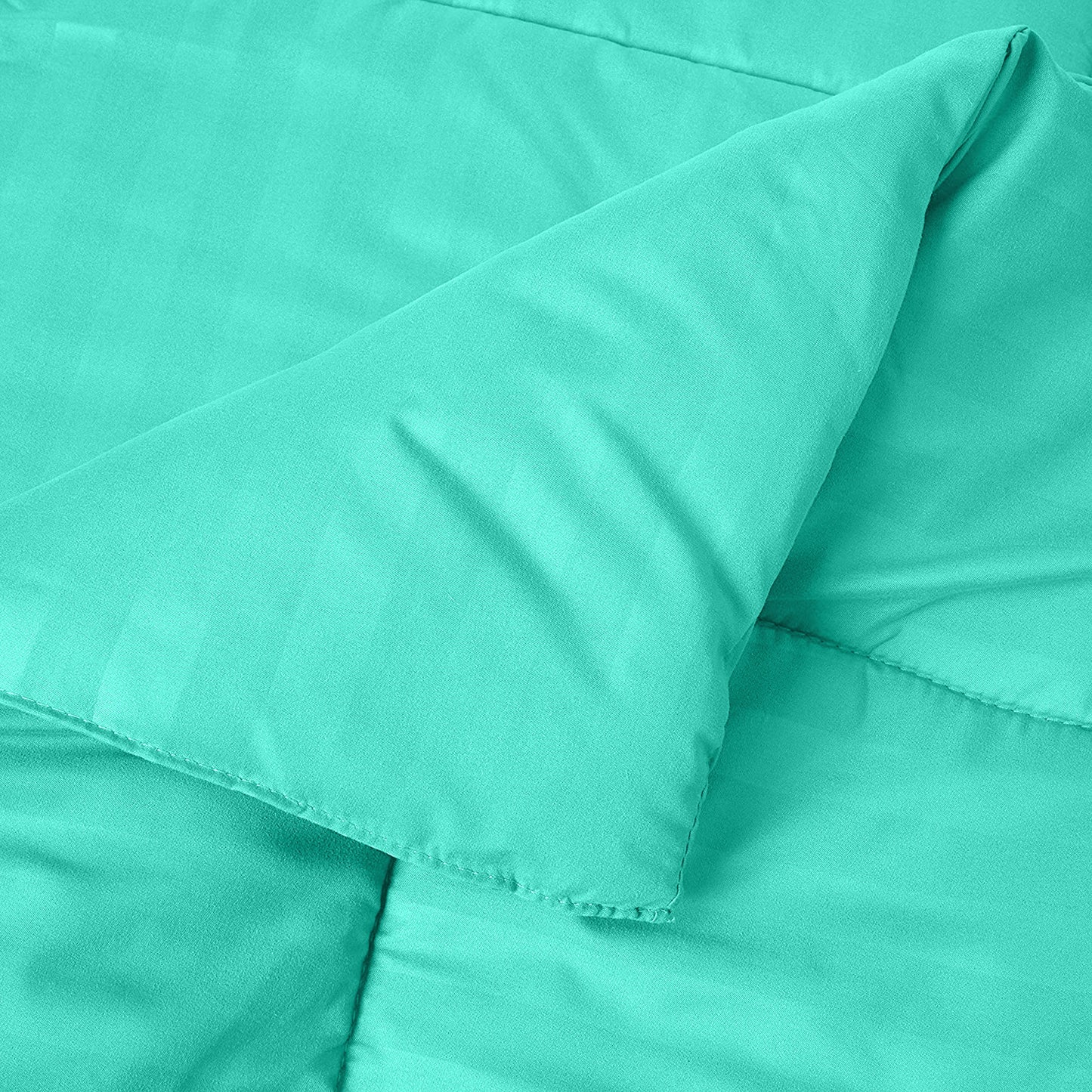 Elegant Comfort 8-Piece Dobby Stripe Comforter Set - Includes 4-Piece Sheet Set with Double Sided Storage Pockets