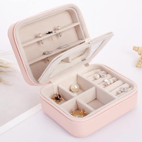 Vista Cool Jewels a Palm Sized Compact Jewelry Box - BLACK