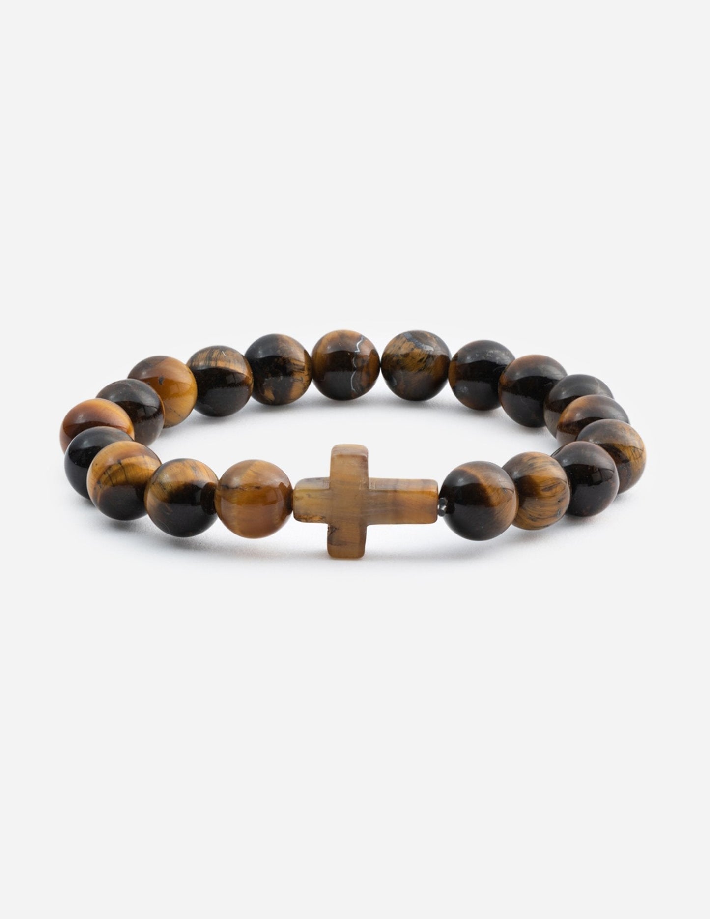 Elevated Faith Tiger Eye Cross