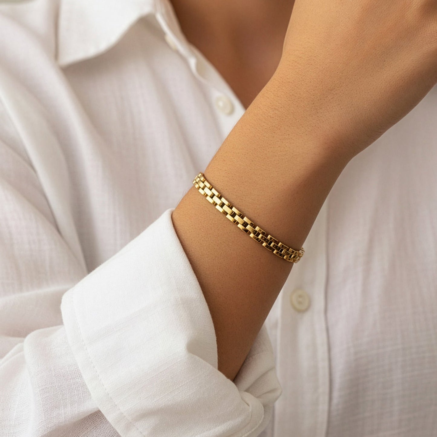 Mint & Lily Timepiece Link Chain Bracelet