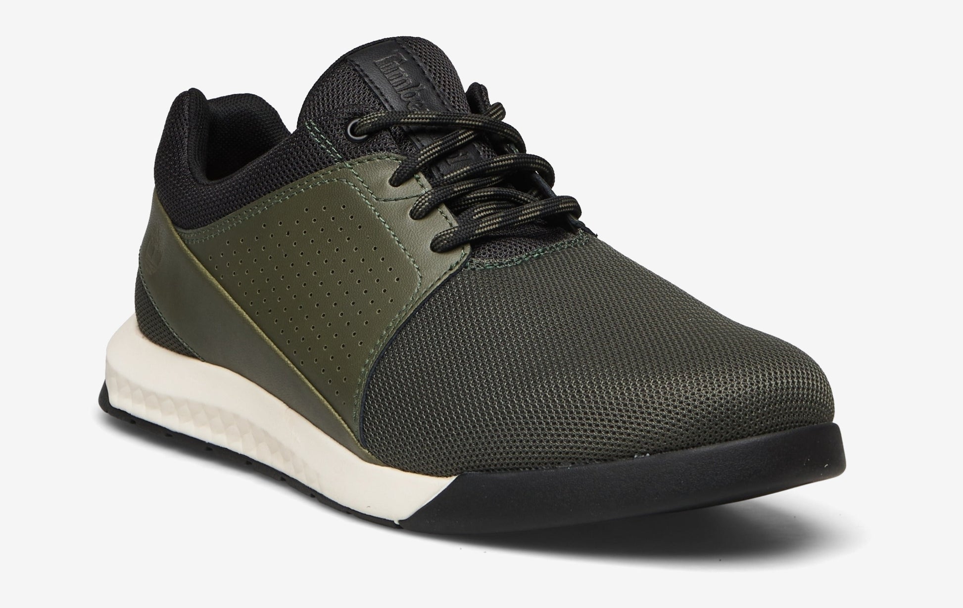 Dark Grn Mesh W Lthr-