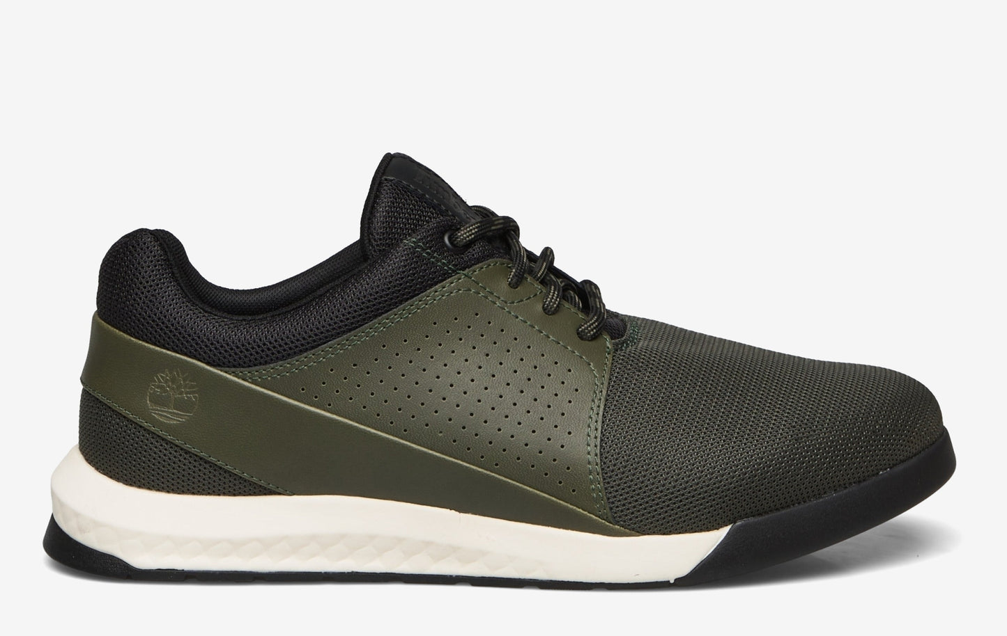 Dark Grn Mesh W Lthr-