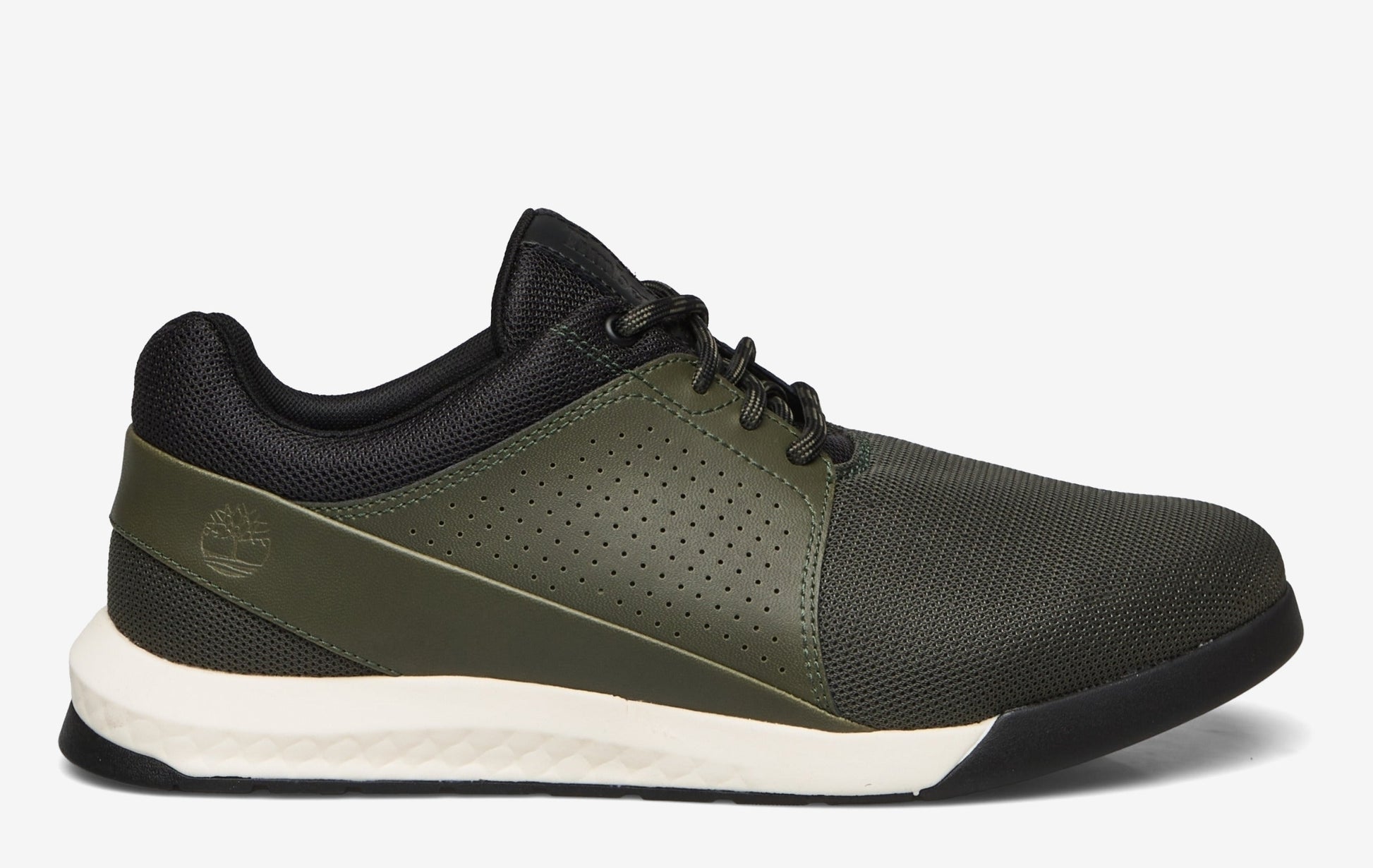 Dark Grn Mesh W Lthr-