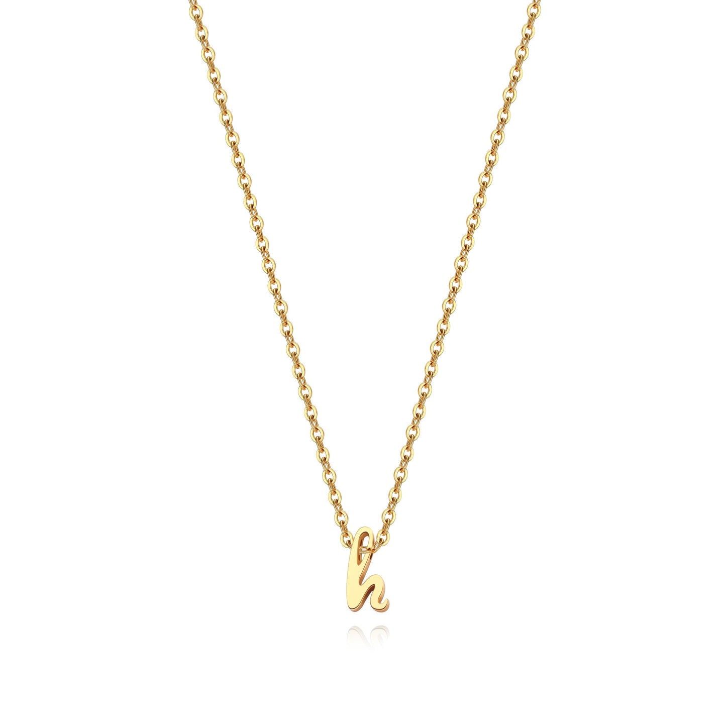 Mint & Lily Tiny Script Initial Necklace