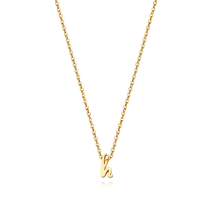 Mint & Lily Tiny Script Initial Necklace