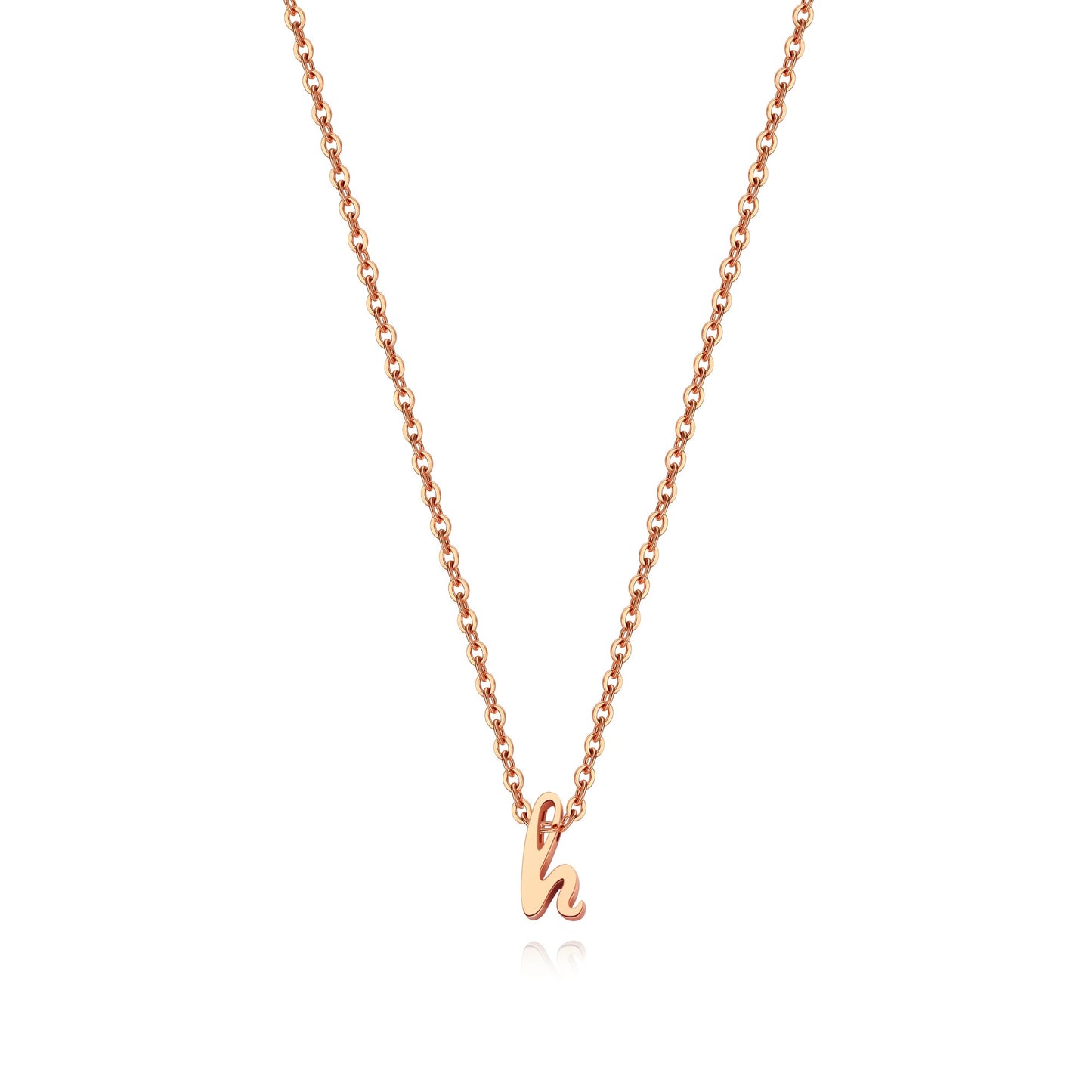Mint & Lily Tiny Script Initial Necklace