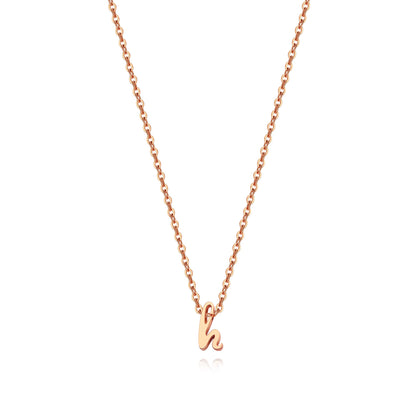 Mint & Lily Tiny Script Initial Necklace