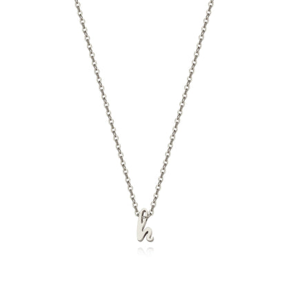 Mint & Lily Tiny Script Initial Necklace