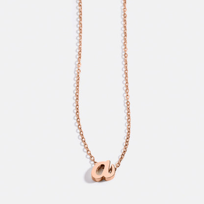 Mint & Lily Tiny Script Initial Necklace